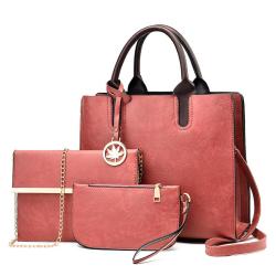 New wholesale brand women fashion trend quilted leather bags set luxury handbags for women 2021