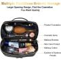 Custom Luxury Makeup Bag Letter patch woven embossed 2 in 1 design crossbody and travel cosmetic bag with strap