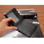 Custom Vegan Grain Leather Wallet Fashion Men Leather Key Chain Wallet Gift Box Set Card Holder Wallets for men