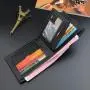 ZR086 New Men's Wallet Short Multi-card Fashionable Casual Young Thin Three-fold Horizontal Soft Wallet