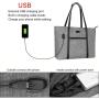 USB Port Laptop Tote Bag for Women Compatible with MacBook 17-17.3 inch Notebook  Chromebook Lightweight