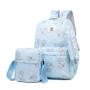 Gelory Factory Direct Sale Large Capacity 3 In 1 Backpack Custom Oxford High School Bag Teenager Schoolbag Set For Girl