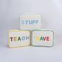 Keymay High Quality Custom Logo Multi-color Personalized Makeup Bag Logo Travel Pouch Organizer Wholesale Canvas Cosmetic Bag