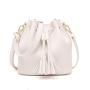 2024 new women's shoulder bags tassel drawstring PU bucket bag fashionable crossbody bags women handbags ladies