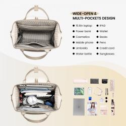 LOVEVOOK Fashion Fits 15.6 inch waterproof multifunction nylon bookbag with USB  Business School Travel Laptop Backpack Unisex