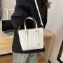HR671 New Fashion Women's Handbag One Shoulder Special Women's Tote Bag PU Casual Striped Sewing Thread Bucket Crossbody Bag