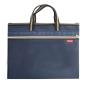 HR009 Unisex Business Soft Faced Zipper Dark Blue Briefcase Nylon Office Data Laptop Bag Business Woven Document Computer Bag