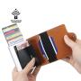 OEM034 Men Wallets Rfid Card Holder Money Bag Male Vintage Black Short Purse Small Aluminum Business Bank Card Slim Wallets
