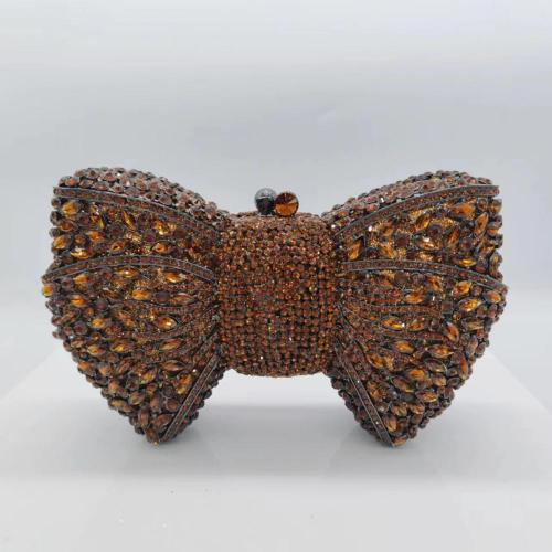 Latest designed Ladies Crystal Clutches Evening Bags Purse Bow Designed for Party and  Banquet Handbags