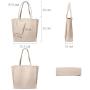 LOVEVOOK Foldable Soft PU Leather Bag Set 2 pcs Wallet and Purse Clutch Minimalist Women Shoulder Totes Bags.