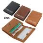 Custom Carteira Masculina Designer Travel Leather Rfid Blocking Men's Wallets Purse Business Man Credit Card Holders