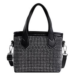 HR396 Hot Sale Diamond Simple Lightweight Handbag New Trend Women's Small Shoulder Crossbody Bag PU Leather Leisure Bucket Bag