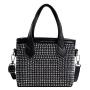 HR396 Hot Sale Diamond Simple Lightweight Handbag New Trend Women's Small Shoulder Crossbody Bag PU Leather Leisure Bucket Bag