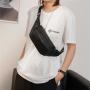 2024 New Waist Men's Outdoor Sports Running Men's Shoulder Bag  Soft Leather Belt Bag Men's Messenger Bag Wholesale