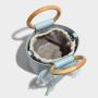 2024 Custom Butterfly Knot Purses And Handbags Wooden Handle Bucket Bags Women Handbags Ladies