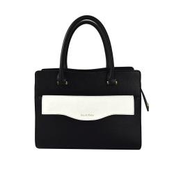 Vintage Classic Black And White Tote Handbags For Women Color Matching Fashion Female Handbags