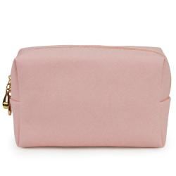 Factory Direct Supply Travel Makeup Pouch Custom Logo Pu Leather Plain Cosmetic Bag