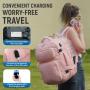 Custom Portable School Work Daypack With External USB Port Fits 15.6"/17.3" Computer Quilted Laptop Backpack For Women