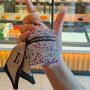 KBW527 Summer Mini Headset Bag with Pendant Light Luxury Diamond Studded Cylinder Lipstick Bag Shiny Coin Purse Keychain