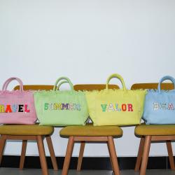 USA Warehouse Free Shipping 2022 Tassel Fringe Large Canvas Bags Women Beach Tote Bag Handbag Supplier Large Canvas Tote Bag