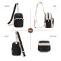 2pcs Leather Waterproof pouch waist bag for women custom Logo luxury crossbody bag adjustable workout running belt chest bag
