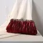 Manufacturer's direct sales wrinkle satin clutch bag ladies handbag wedding party evening bags women's clutch bag
