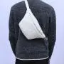 RTS Low MOQ Custom Designer Waist Bag Crossbody Fashion Cute Fancy Super Soft Teddy Cloth White Sherpa Large Fanny Packs