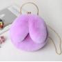 OEM932 New 2023 Plush Bag Women Cross Korean Cute Handheld women bag Autumn and Winter New Rabbit Ear Clip Bag for women