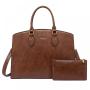 LOVEVOOK Vintage Designer 15.6 inch Large Business Leather Laptop Hand Bags for Women Ladies 2pcs Waterproof Office Tote Handbag