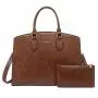 LOVEVOOK Vintage Designer 15.6 inch Large Business Leather Laptop Hand Bags for Women Ladies 2pcs Waterproof Office Tote Handbag
