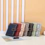 HR545 Women's Short Buckle Coin Wallet Retro Pu Wallet Horizontal Square ID Card Holder Purse Casual Business Passport Holders