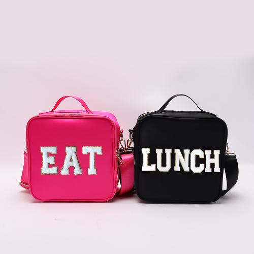 Keymay 8-color Spot Cute Lunch Bags For School Kids Shoulder Lunch Boxes insulated Nylon Lunch Cooler Bag