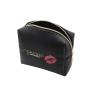Custom Eco Saffiano PU leather Cosmetic Bag Small Zipper Pouch Travel Make Up Bag Organizer
