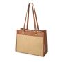 Factory Customize High Quality Faux Leather Handbags Large Shoulder Bag Fashionable Straw And PU Tote Bags