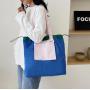 2024 New Reusable Polyester Portable Shoulder Women's Handbags Folding Pouch Shopping Bag Storage Travel Grocery Fashion Pocket