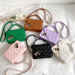 Fasctory Wholesale 2024 Fashionable Handbags Messenger Bags Solid Color Embossed Leather Single Shoulder Crossbody Bag for Women