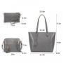 LOVEVOOK Wholesale new arrival  ladies women handbag shoulder bag Large handbag Crocodile pattern 3 pieces set women hand bags