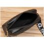 HR710 Printed Wide Shoulder Strap Crossbody Bag with Coin Purse Women Wave Pattern Embroidered Bag PU Leather Phone Storage Bag