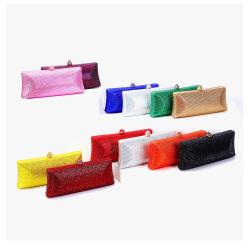 Factory wholesale hollow rectangle rhinestone shoulder bags ladies party handbags custom luxury crystal bag clutch evening bags