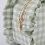Pretty Design Unique Style Innovation Zhejiang Trendy Luxury Zipper Makeup Pouch Gingham Ruffled Girl Checker Cosmetic Bag