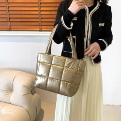 Large Capacity Casual Handbag for Women's New Korean Style Solid Color Simple Women's One Shoulder Underarm Bag Tote Bag