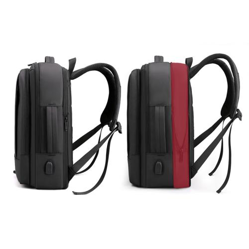 Men's Wholesale Expansion Backpack Commute Fashion Computer Bag Waterproof Solid Color Business Laptop Bags