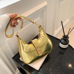 2023 New Shiny Stone Pattern Fashion Simple Handbag Trend Aesthetic Casual Retro Designer Bags Fresh One Shoulder Women's Bag