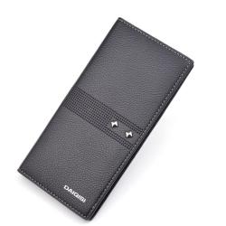 ZR756 Man Wallet Long Card Holder Card Positions Case Open Frosting Purse Retro Money Clip Billfold Dollars PU Open Wallet