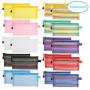 Gelory Zipper Mesh Pouch Pencil Pouch Zipper File Bags Multipurpose Travel Bags for Office Supplies Travel