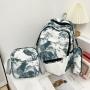 2022 New Three-piece Set Nylon Waterproof Zipper Backpack Bolsos Fashion Tie-dye Backpack School Bag for Middle College Students