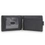 rfid blocking genuine leather carbon fiber wallet with strap men's thin bifold wallet with metal money clip