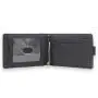 rfid blocking genuine leather carbon fiber wallet with strap men's thin bifold wallet with metal money clip