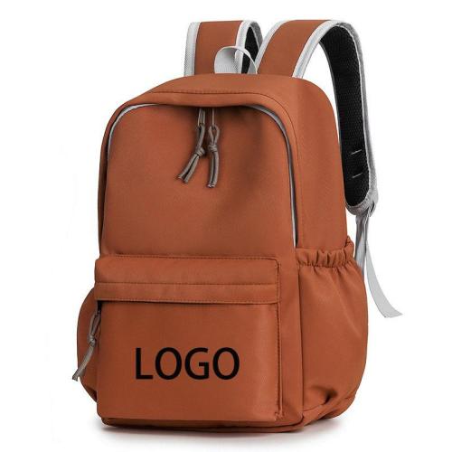 ZF119 Primary and Secondary School Students Schoolbag Leisure Simple Shoulder Bag Nylon Breathable Wear Backpack Printed Logo