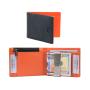 Mens bifold RFID  Money clip wallet card holder with zipper coin pocket